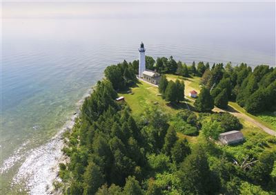 Cana Island Lighthouse am Lake Michigan